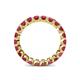 5 - Clarissa 3.00 mm Princess Cut Ruby Eternity Band 