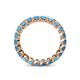 5 - Clarissa 3.00 mm Princess Cut Blue Topaz Eternity Band 