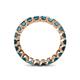5 - Clarissa 3.00 mm Princess Cut London Blue Topaz Eternity Band 