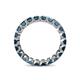 5 - Clarissa 3.00 mm Princess Cut Blue Diamond Eternity Band 