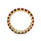 5 - Clarissa 3.00 mm Princess Cut Red Garnet Eternity Band 