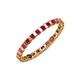 4 - Clarissa 2.50 mm Princess Cut Ruby Eternity Band 