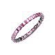 4 - Clarissa 2.50 mm Princess Cut Pink Sapphire Eternity Band 