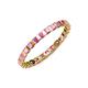 4 - Clarissa 2.50 mm Princess Cut Pink Sapphire Eternity Band 