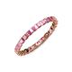 4 - Clarissa 2.50 mm Princess Cut Pink Sapphire Eternity Band 