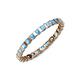 4 - Clarissa 2.50 mm Princess Cut Blue Topaz Eternity Band 