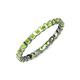 4 - Clarissa 2.50 mm Princess Cut Peridot Eternity Band 
