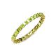 4 - Clarissa 2.50 mm Princess Cut Peridot Eternity Band 