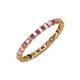 4 - Clarissa 2.50 mm Princess Cut Rhodolite Garnet Eternity Band 