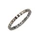4 - Clarissa 2.50 mm Princess Cut Smoky Quartz Eternity Band 