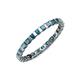 4 - Clarissa 2.50 mm Princess Cut London Blue Topaz Eternity Band 