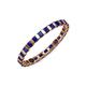 4 - Clarissa 2.50 mm Princess Cut Blue Sapphire Eternity Band 