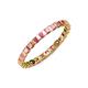 4 - Clarissa 2.50 mm Princess Cut Pink Tourmaline Eternity Band 