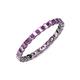 4 - Clarissa 2.50 mm Princess Cut Amethyst Eternity Band 