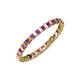 4 - Clarissa 2.50 mm Princess Cut Amethyst Eternity Band 