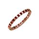4 - Clarissa 2.50 mm Princess Cut Red Garnet Eternity Band 