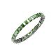 4 - Clarissa 2.50 mm Princess Cut Green Garnet Eternity Band 