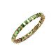 4 - Clarissa 2.50 mm Princess Cut Green Garnet Eternity Band 