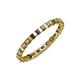 4 - Clarissa 2.50 mm Princess Cut Smoky Quartz Eternity Band 