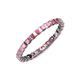 4 - Clarissa 2.50 mm Princess Cut Pink Tourmaline Eternity Band 