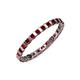4 - Clarissa 2.50 mm Princess Cut Red Garnet Eternity Band 