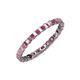 4 - Clarissa 2.50 mm Princess Cut Rhodolite Garnet Eternity Band 
