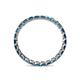 5 - Clarissa 2.50 mm Princess Cut Blue Diamond Eternity Band 