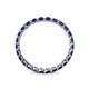 5 - Clarissa 2.50 mm Princess Cut Blue Sapphire Eternity Band 