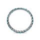 5 - Clarissa 2.50 mm Princess Cut London Blue Topaz Eternity Band 