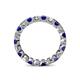 4 - Clarissa 3.00 mm Princess Cut Blue Sapphire and Diamond Eternity Band 
