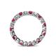 4 - Clarissa 3.00 mm Princess Cut Ruby and Diamond Eternity Band 