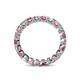 4 - Clarissa 3.00 mm Princess Cut Pink Tourmaline and Diamond Eternity Band 