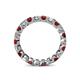 4 - Clarissa 3.00 mm Princess Cut Red Garnet and Diamond Eternity Band 