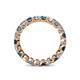 4 - Clarissa 3.00 mm Princess Cut London Blue Topaz and Diamond Eternity Band 