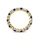 4 - Clarissa 3.00 mm Princess Cut Blue Sapphire and Diamond Eternity Band 