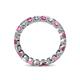 4 - Clarissa 3.00 mm Princess Cut Pink Sapphire and Diamond Eternity Band 