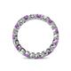 4 - Clarissa 3.00 mm Princess Cut Amethyst and Diamond Eternity Band 