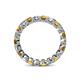 4 - Clarissa 3.00 mm Princess Cut Citrine and Diamond Eternity Band 