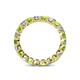 4 - Clarissa 3.00 mm Princess Cut Peridot and Diamond Eternity Band 