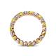 4 - Clarissa 3.00 mm Princess Cut Yellow Sapphire and Diamond Eternity Band 