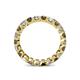 4 - Clarissa 3.00 mm Princess Cut Smoky Quartz and Diamond Eternity Band 