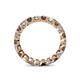 4 - Clarissa 3.00 mm Princess Cut Smoky Quartz and Diamond Eternity Band 