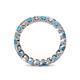 4 - Clarissa 3.00 mm Princess Cut Blue Topaz and Diamond Eternity Band 