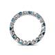 4 - Clarissa 3.00 mm Princess Cut London Blue Topaz and Diamond Eternity Band 