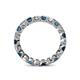 4 - Clarissa 3.00 mm Princess Cut Blue Diamond and Diamond Eternity Band 