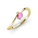 3 - Lucie Bold Oval Cut Pink Sapphire and Round Peridot 2 Stone Promise Ring 