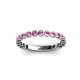 3 - Ashlyn 1.80 mm Pink Sapphire 3/4 Eternity Band 