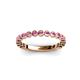 3 - Ashlyn 1.80 mm Pink Sapphire 3/4 Eternity Band 