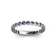 3 - Ashlyn 1.80 mm Iolite 3/4 Eternity Band 