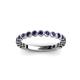 3 - Ashlyn 1.80 mm Blue Sapphire 3/4 Eternity Band 